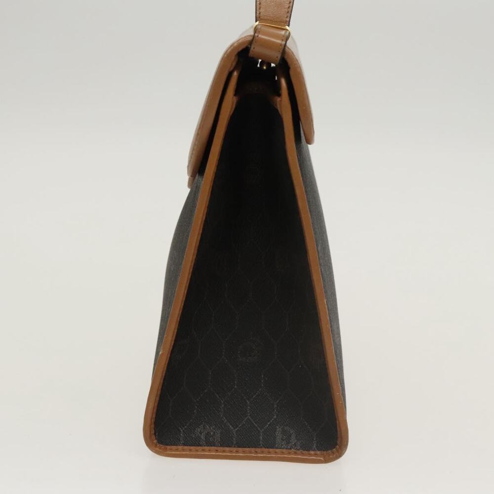 DIOR Honeycomb Canvas Hand Bag Pvc Black Brown - Picture 4 of 12